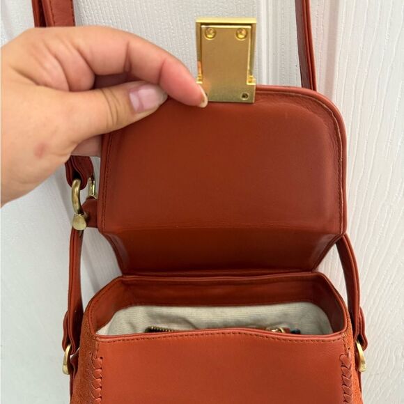 Brand new Sancia the Mini Milla Jet Set leather Bag in Cognac - Picture 7 of 16